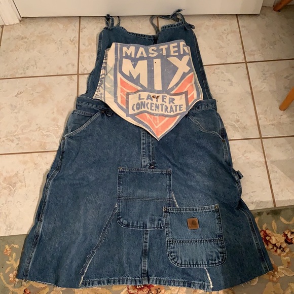 Denim feed sack bib skirt - Picture 4 of 5